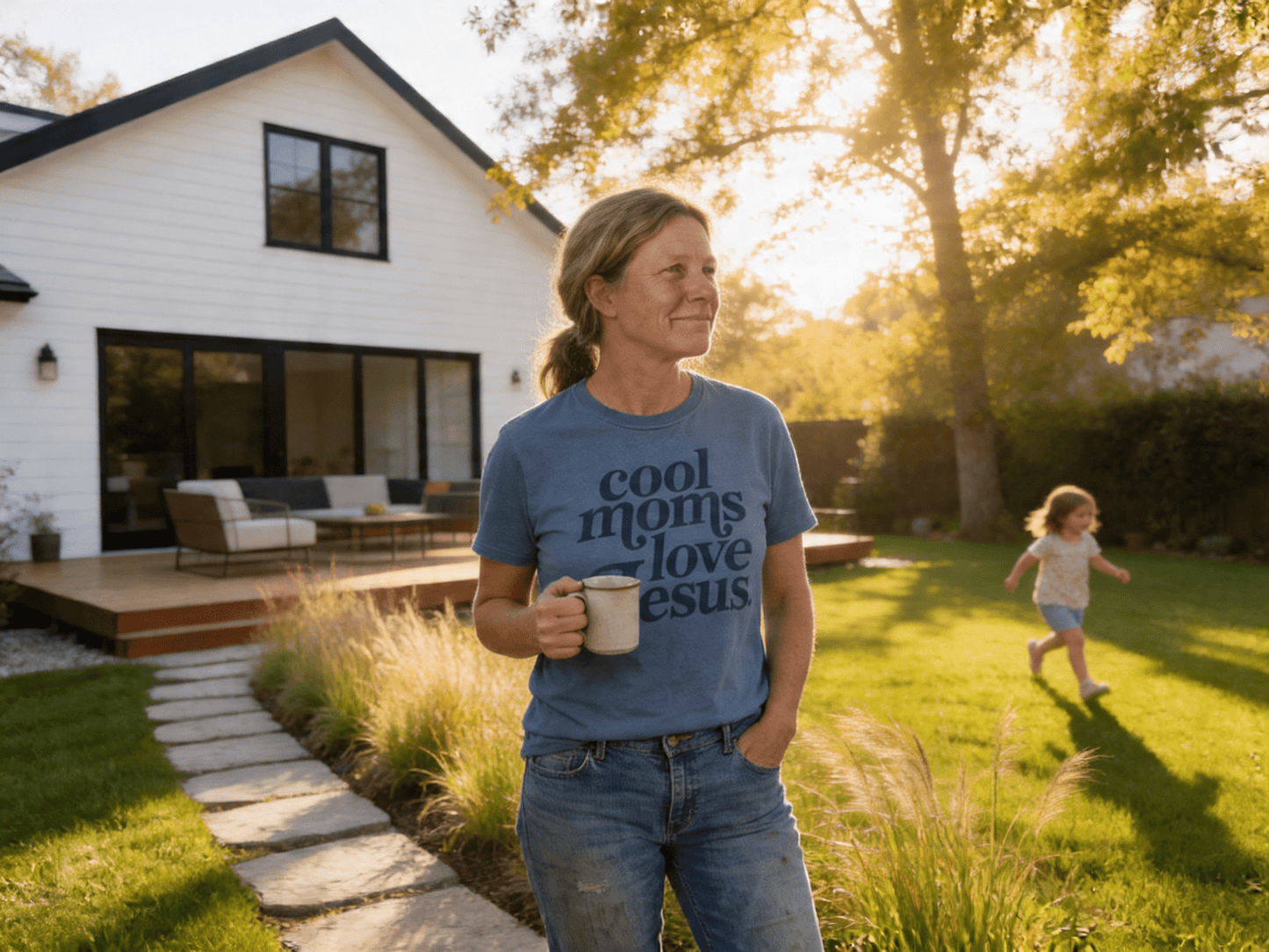 Cool Moms Love Jesus Graphic Tee | Western Faith Shirt