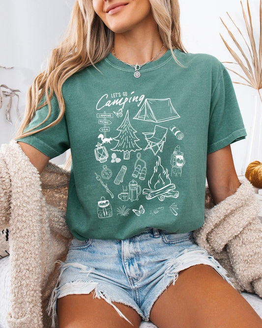 Camping Sketch Women's Graphic Tee