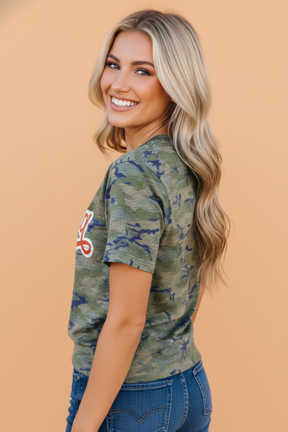 Camo America Patriotic Graphic Tee