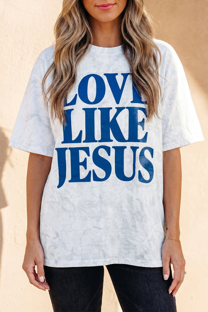 Love Like Jesus Camo Oversize Graphic T-Shirt