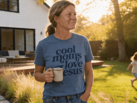 Cool Moms Love Jesus Graphic Tee | Western Faith Shirt